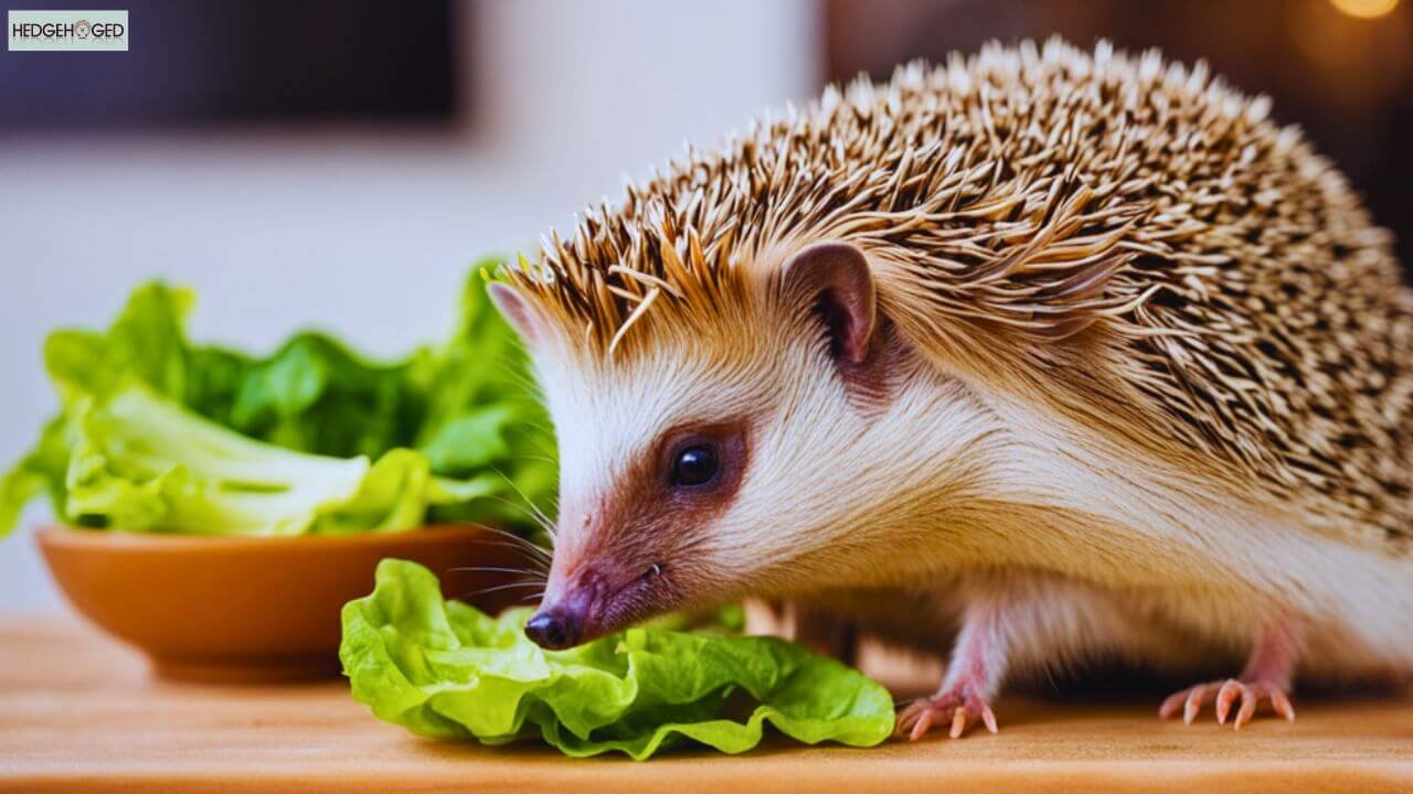 Hedgehog Eat Lettuce
