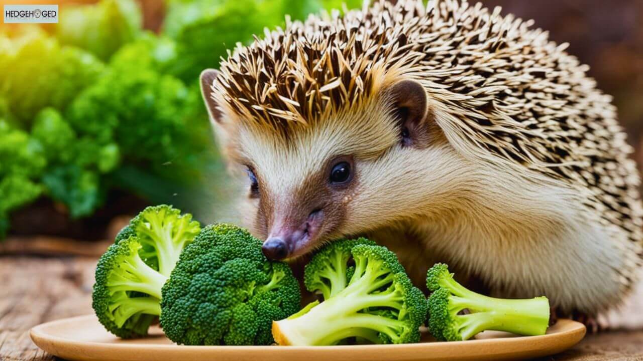 feed broccoli to hedgehog