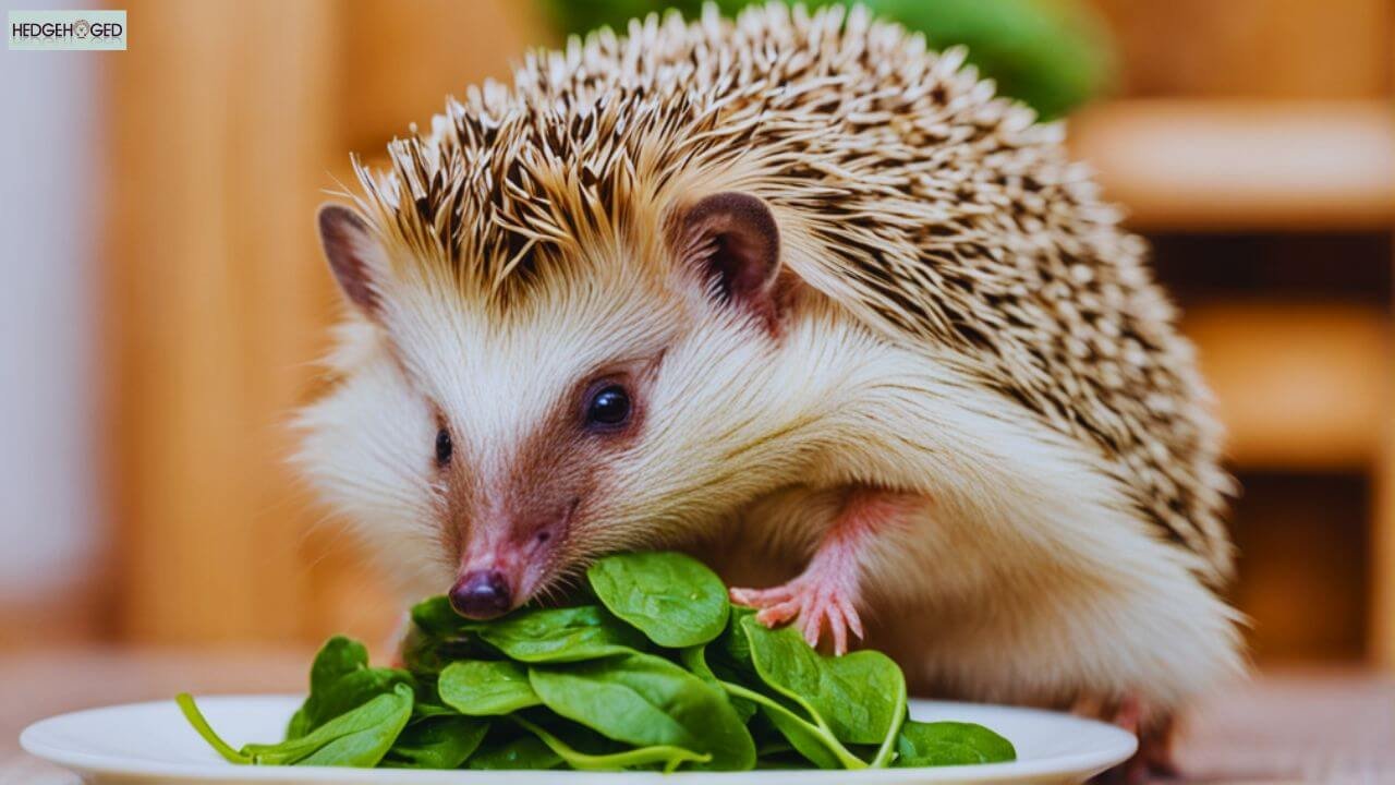 feed spinach to hedgehogs