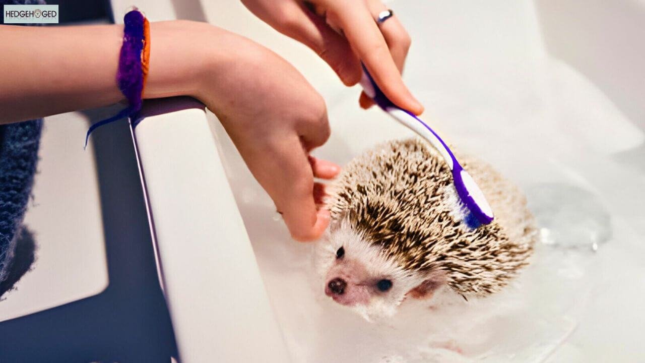 Can you bath hedgehog with soft brush