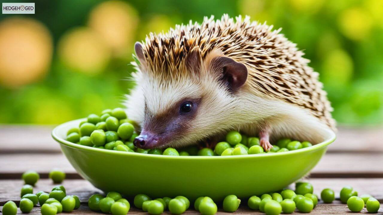 Feeding Peas to Hedgehog